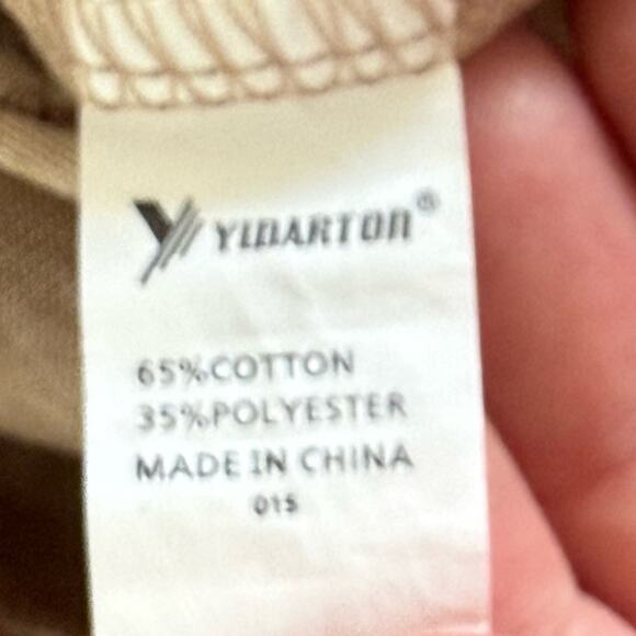 Yidarton Beige Twist-Knot Front Long-Sleeve Top - Size Small - Picture 4 of 4